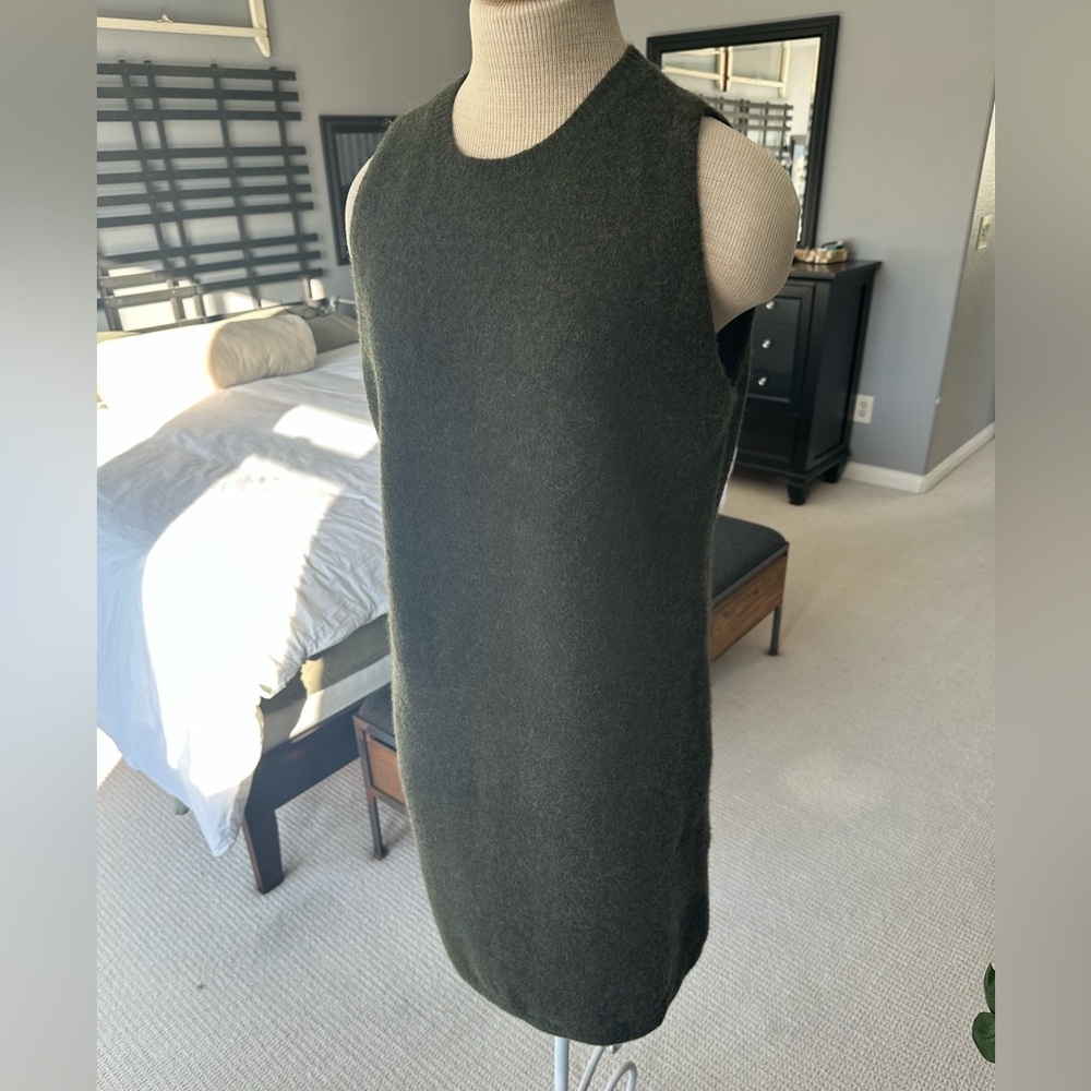 Vince sage green knit tank dress, size large - Picture 4 of 14
